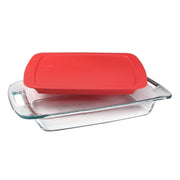 Fuente rectangular de vidrio con tapa Easy-Grab Pyrex 2.8 litros