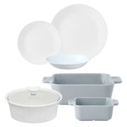 Pack Set de 3 fuentes Corningware + Set de vajilla Classic White de 12 piezas
