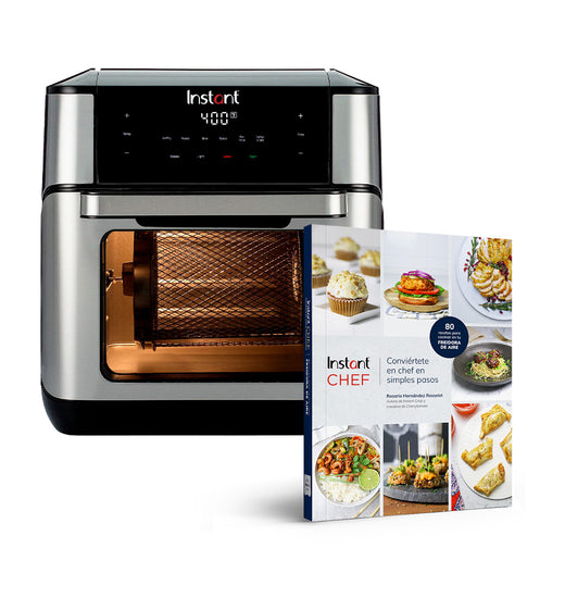 Pack Horno Freidora de Aire Vortex Plus Instant Pot 7 en 1 de 9.5 litros + Libro Instant Chef