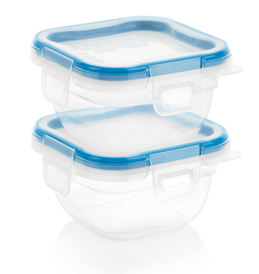 Set de 2 contenedores cuadrados de plástico Total Solution Plastic Snapware 317 ml