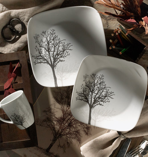 Set de vajilla Timber Shadows de 16 piezas