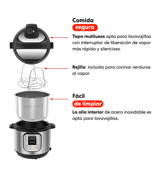 Pack Olla Instant Pot Duo 80 + Libro Paso a Paso